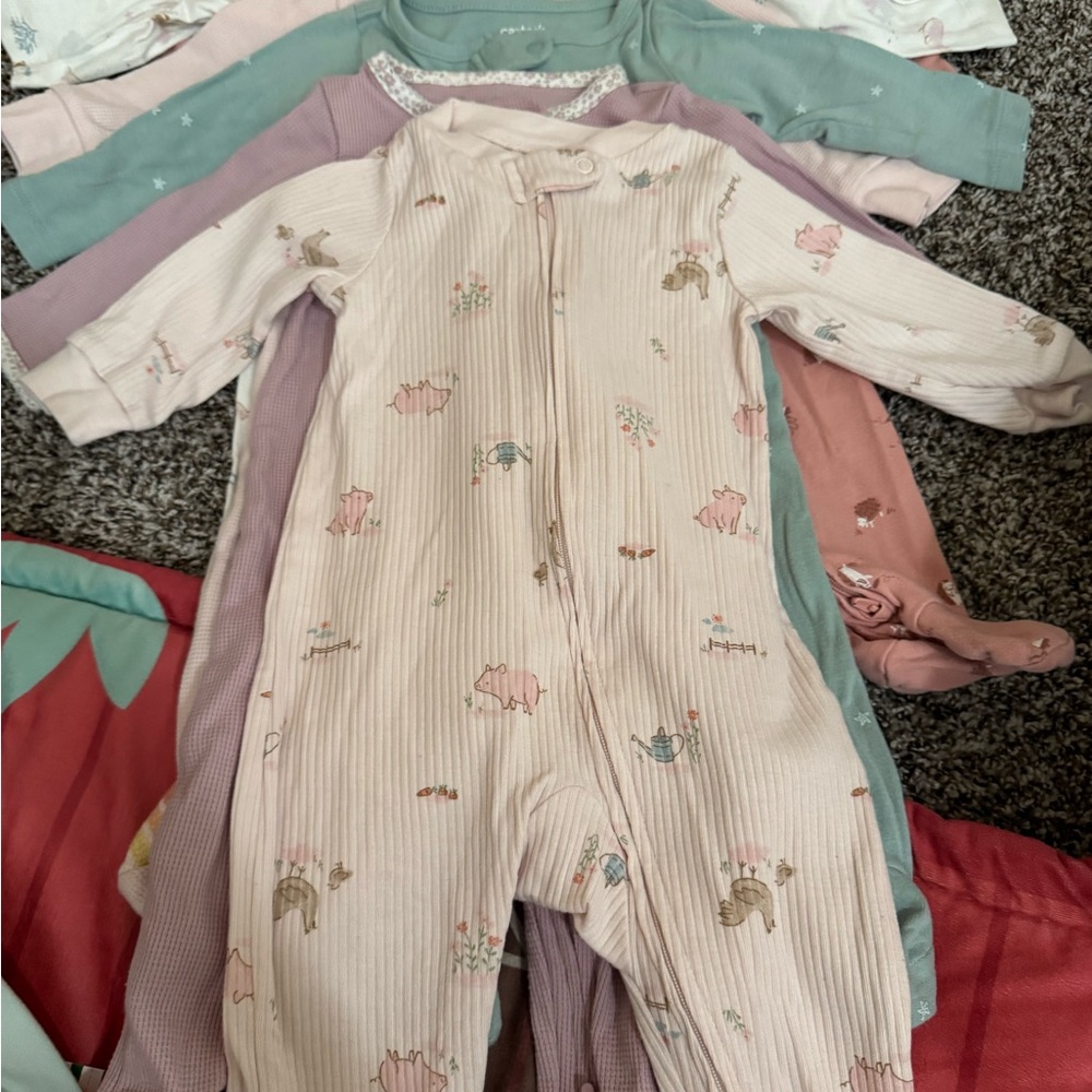 Carter's girls one piece pajamas